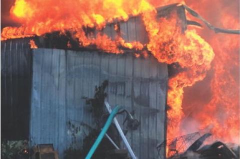 Fire Sunday afternoon destroyed the home