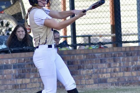 Dextry Bowerman connects on a single in a recent game.