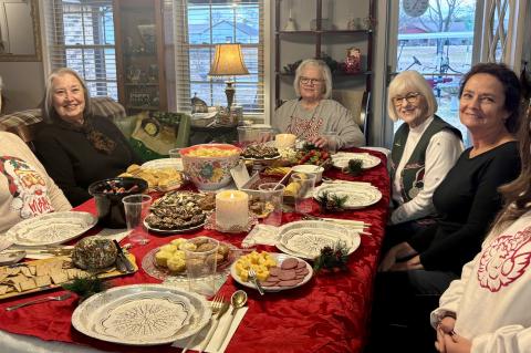 The Berean Class of the Allen First Baptist Church enjoyed a Christmas gathering this past Monday, December 16th, at the home of Linda Knighten. Following a sampling of good foods, Mary Pat Sappenfield read a Christmas poem and a time of visiting was enjo