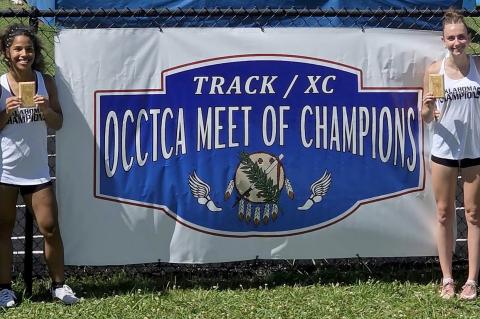 The relay team that won 2nd in the state meet in the 4x100, 4x200 and 4x400 competed in the Meet of Champions at Stroud. This team won 2nd place out of 5 teams in the relaly medley all different classes. Keilee Byrd Kiara Byrd, Kayla Nickell and Emma Tomb