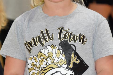 Avery Sanders was excited to cheer for the Allen teams