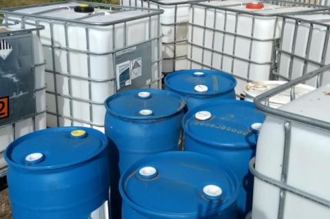 CHEMICALS, TRAVEL TRAILER, GARBAGE FOUND AT HOLDENVILLE AIRPORT