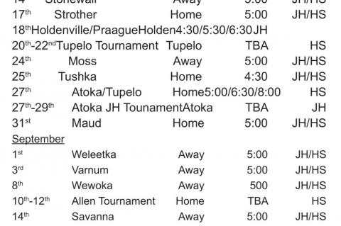 2020 Allen Fast Pitch Softball Schedule
