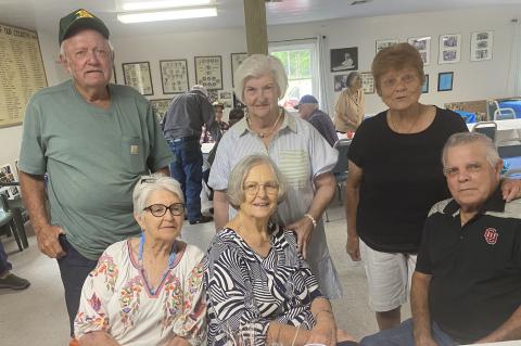 Many familiar faces from classes across the decades gathered for lunch and conversation at the annual Gerty Reunion. Pictured above (standing) are Tony Abney, Cathleen Sutton and Annamae Kreie; (seated) Gaylon Wade, Phyllis McDougal and Johnny Summers.