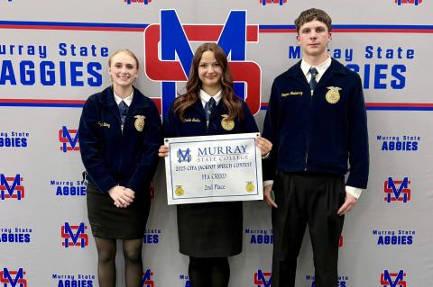 Monday night the Allen FFA team traveled to the Murray State College Speech Contest