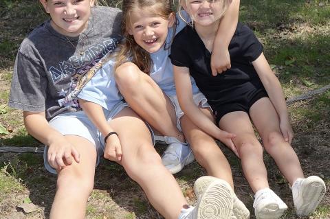 The Parker sisters had a great time hunting eggs. Ryn, Jude and Wylder found lots of eggs.