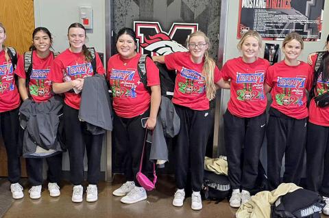 The Allen boys and girls basketball teams have had a very busy Christmas break. The Lady Mustangs participated in the Bank7 Holiday Classic in Mustang. They had a great showing stats will come later: Kayla Nickell, Dextry Bowerman, Stoney Cully, Kryslyn S
