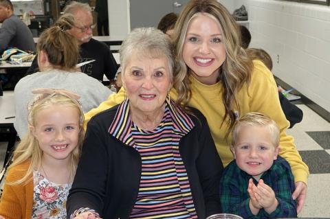 Daniel and Anali Rowe joined their son Abraham for Thanksgiving lunch at school last week