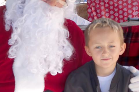 Colt Cross had a great visit with Santa last Saturday