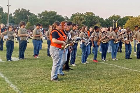 At last Friday nights football game the bands from Allen