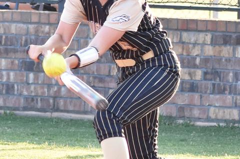 Tresley Mowdy lays down a bunt in a recent game.