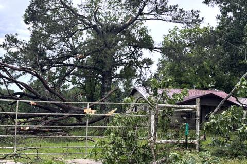 F1 tornado hit East of Allen