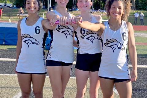The relay team of Keilee Byrd