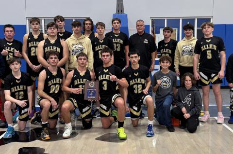 In a weather delayed final for the Stringtown Shootout basketball tournament the Allen men faced Colbert in the finals on Friday. After all the cancelations and dropouts, the two top seeds in the tournament Allen and Colbert met for the championship. The 