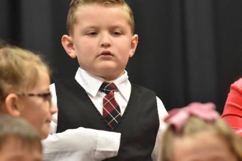 Abraham Rowe looked good in his suit doing the schol program