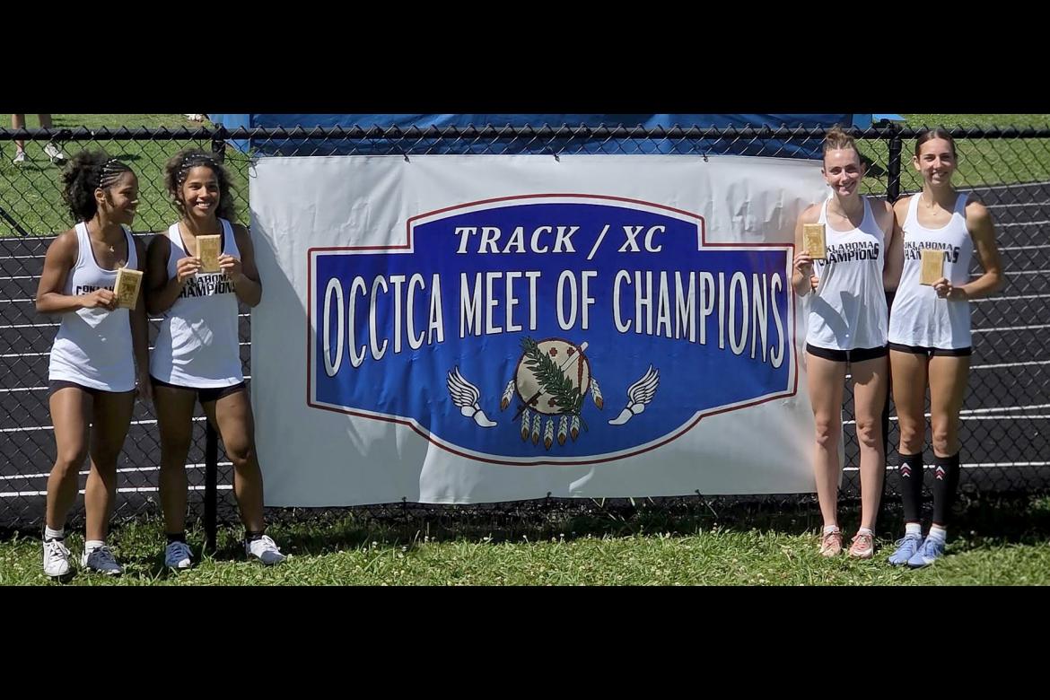 The relay team that won 2nd in the state meet in the 4x100, 4x200 and 4x400 competed in the Meet of Champions at Stroud. This team won 2nd place out of 5 teams in the relaly medley all different classes. Keilee Byrd Kiara Byrd, Kayla Nickell and Emma Tomb