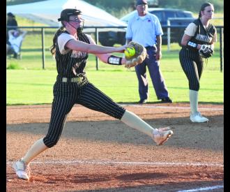 Kryslyn Stephens and the Lady Mustangs are hosting the District tournament beginning Wednesday. Allen won the first game over Savanna 14-1. The other team in the bracket is Wapanuka/Boswell